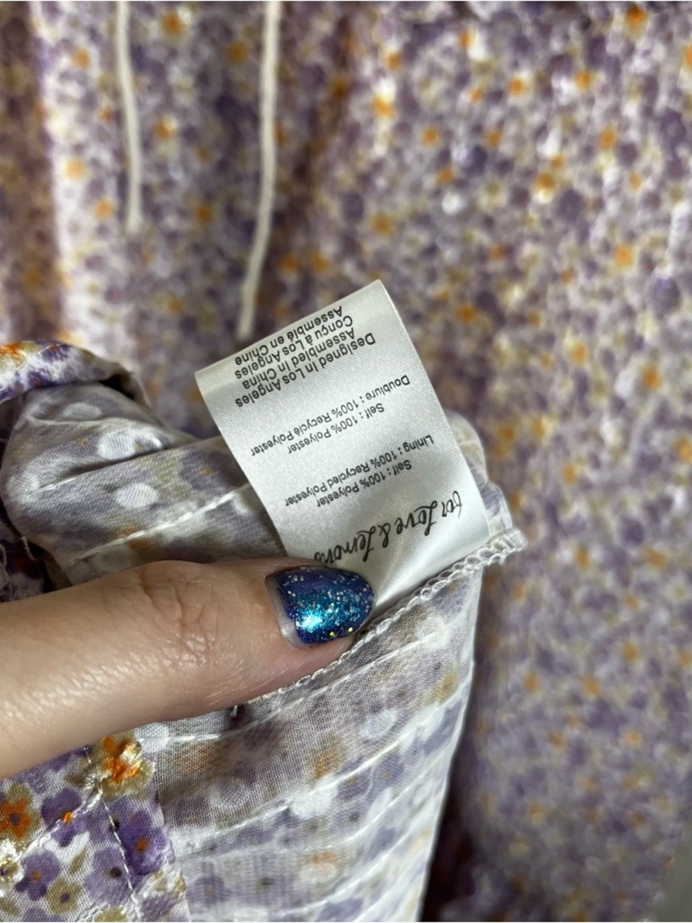 For Love And Lemons Cayne Maxi Dress in Floral Lavender - Picture 13 of 13